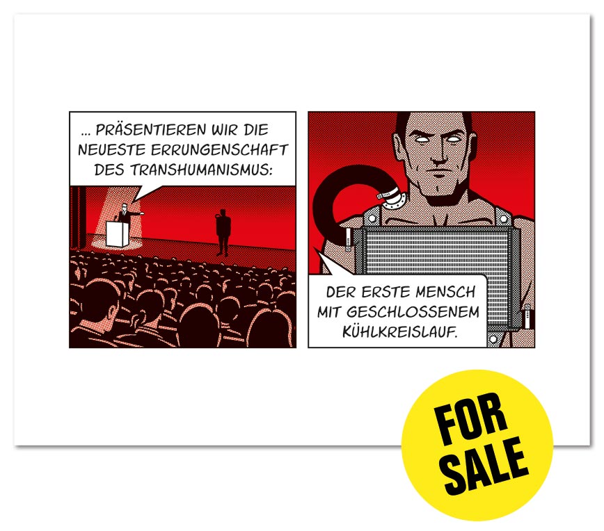 TRANSHUMANISM, 2-colour silkscreen print