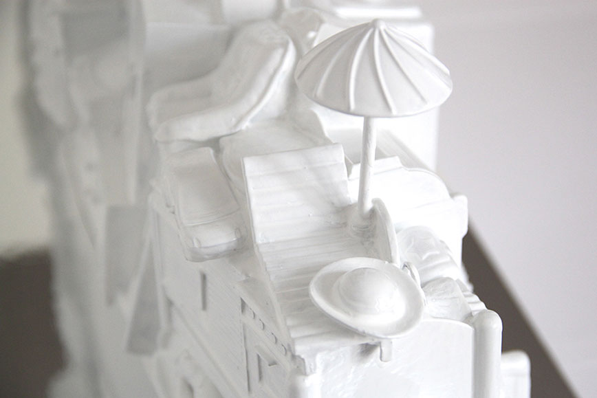 Das Boot ist voll. Objekt, Detailaufnahme.