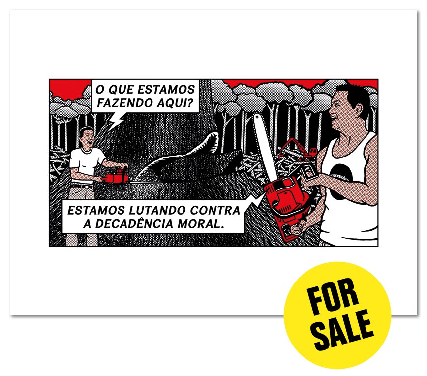 DECADÊNCIA MORAL, 2-colour silkscreen print